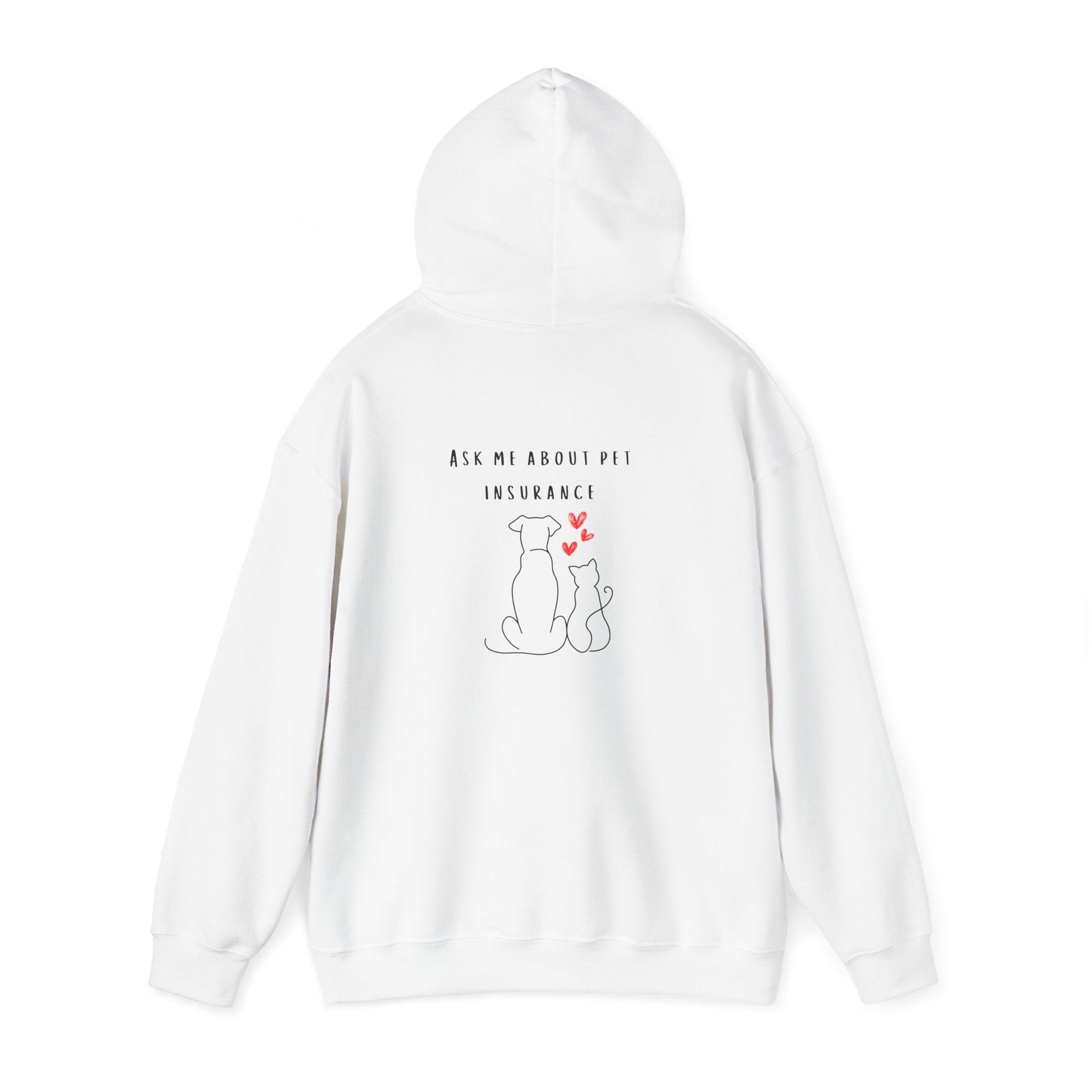 Printify Hoodie Ask Me About Pet Insurance Hoodie for insurance agents