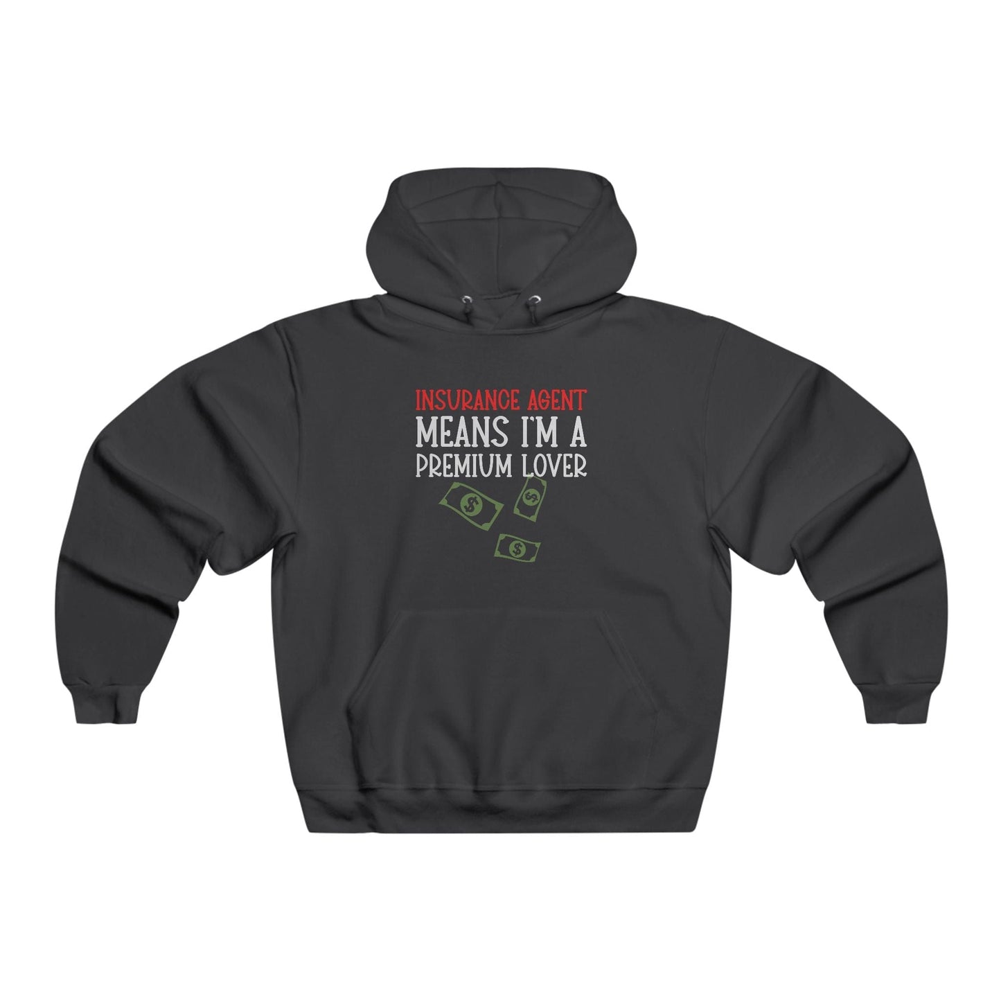 Printify Hoodie Black / S Premium Lover Insurance Agent Funny Men's NUBLEND® Hooded Sweatshirt