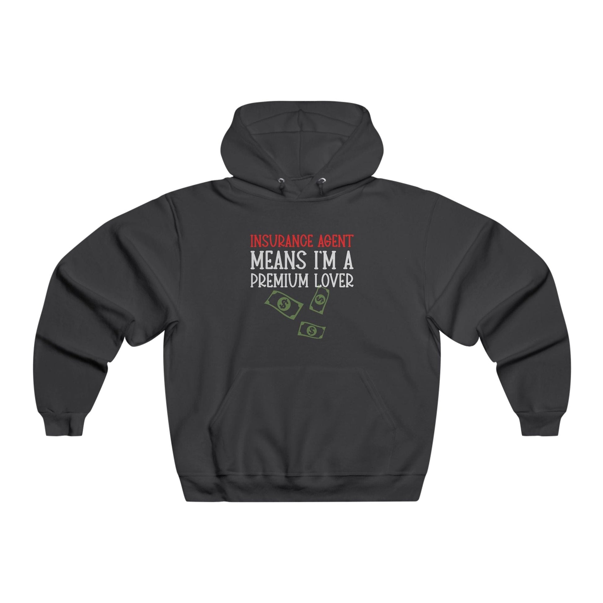 Printify Hoodie Black / S Premium Lover Insurance Agent Funny Men's NUBLEND® Hooded Sweatshirt