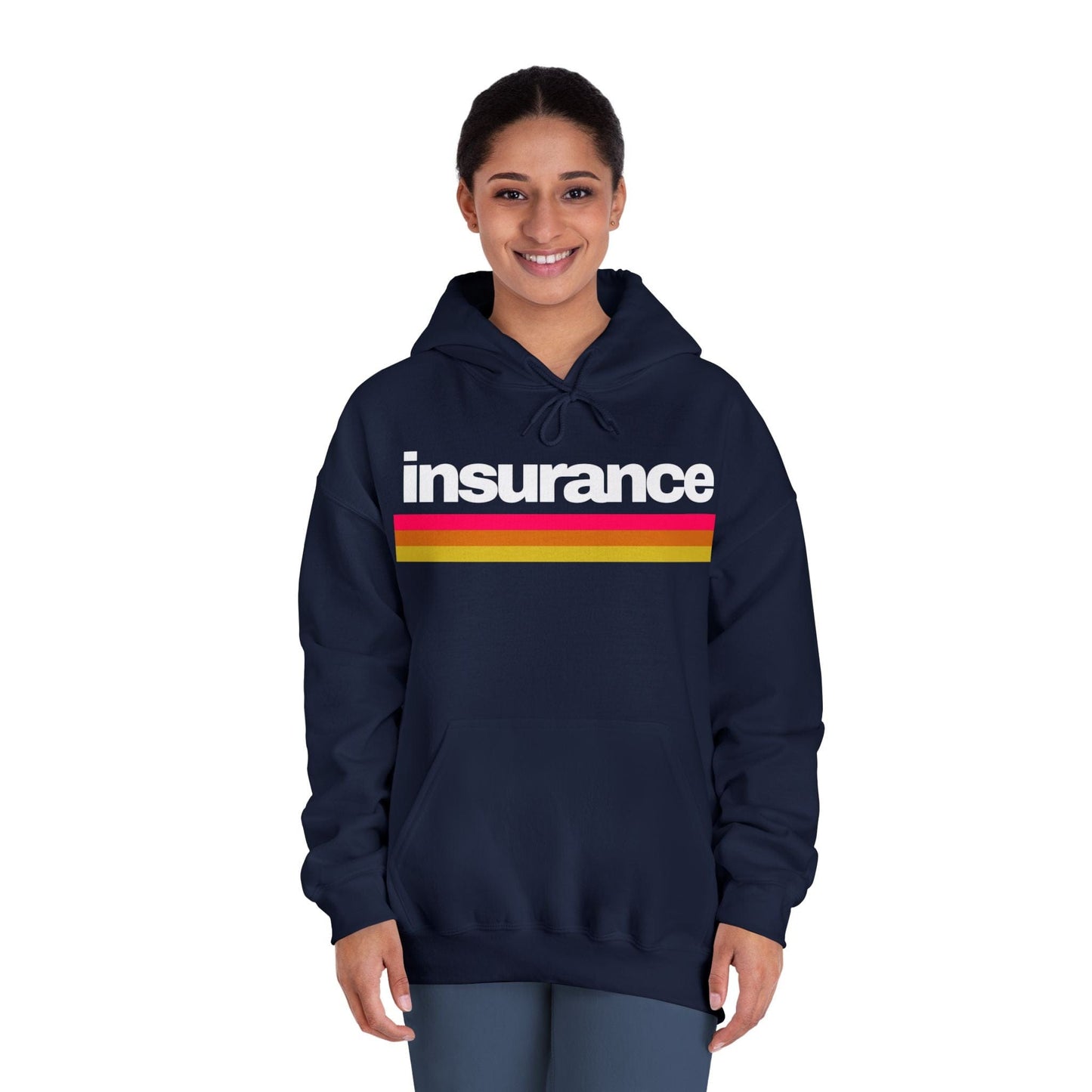 Printify Hoodie Vintage Insurance Retro Style Hoodie - Unisex DryBlend® Sweatshirt