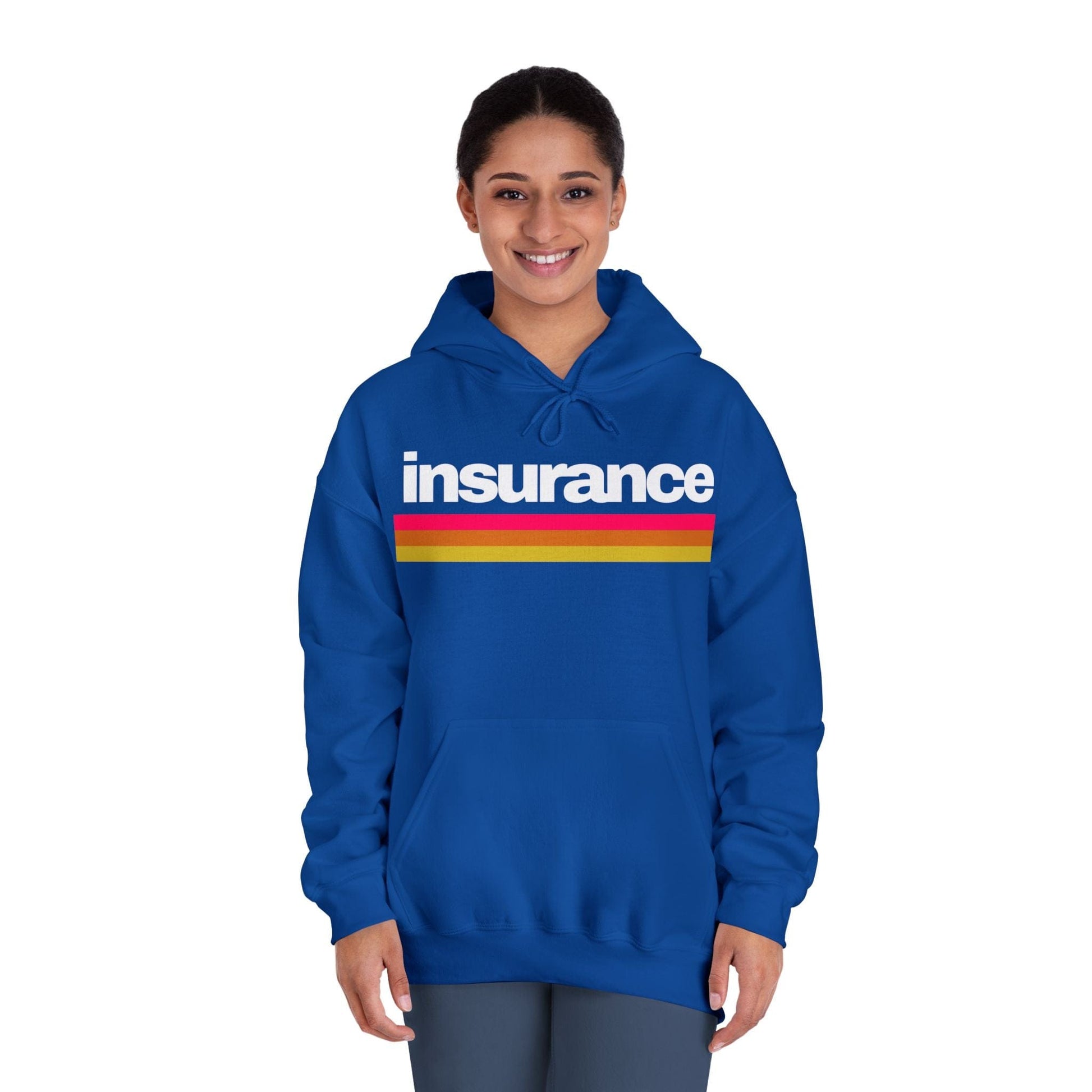 Printify Hoodie Vintage Insurance Retro Style Hoodie - Unisex DryBlend® Sweatshirt