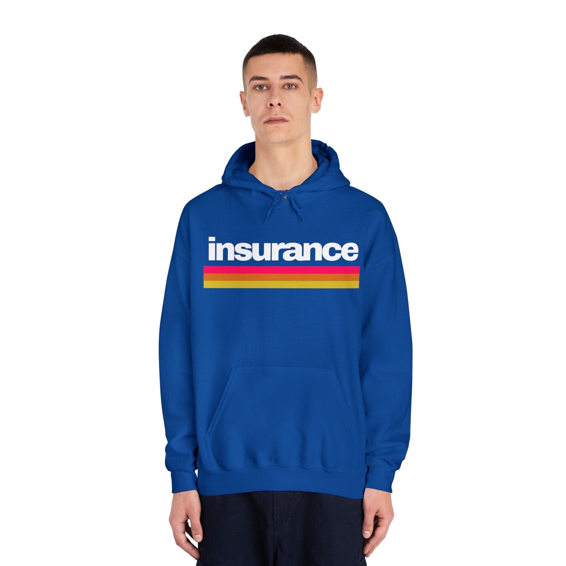 Printify Hoodie Vintage Insurance Retro Style Hoodie - Unisex DryBlend® Sweatshirt