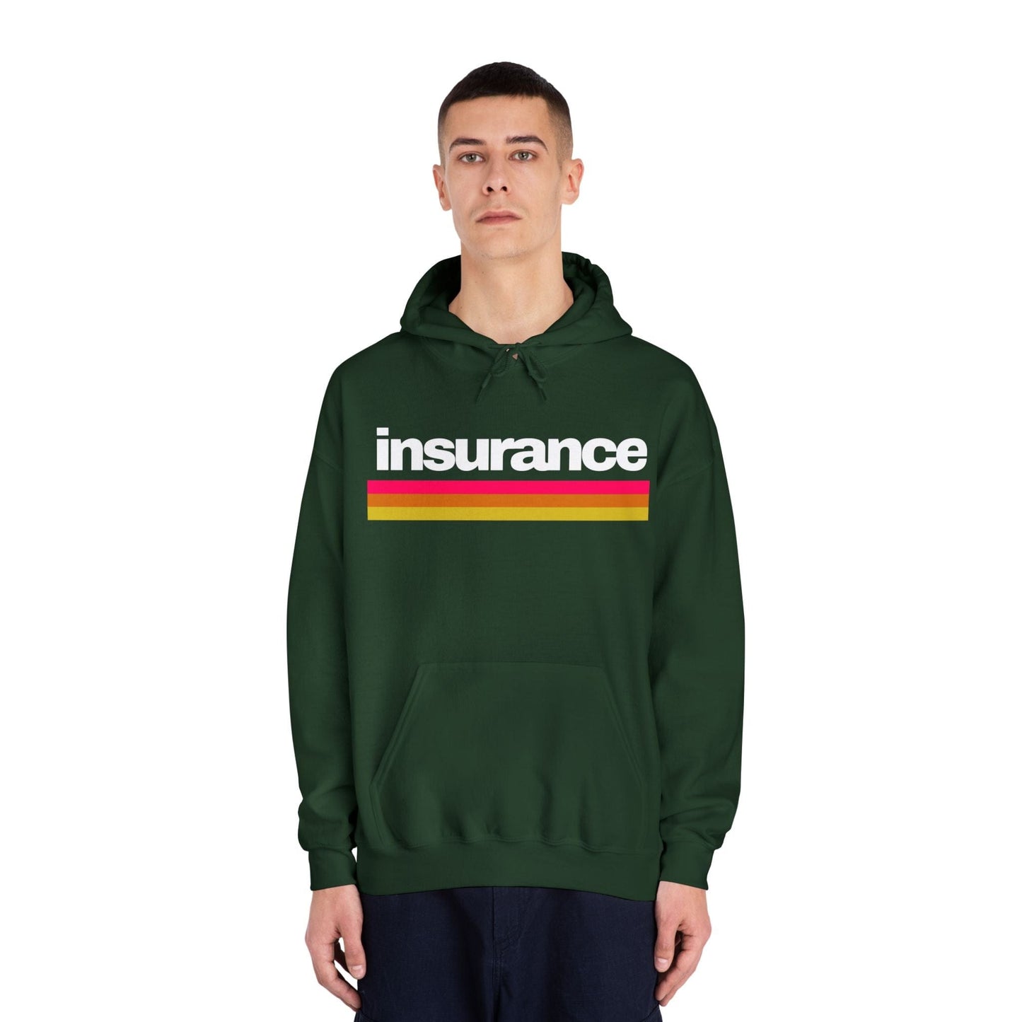 Printify Hoodie Vintage Insurance Retro Style Hoodie - Unisex DryBlend® Sweatshirt