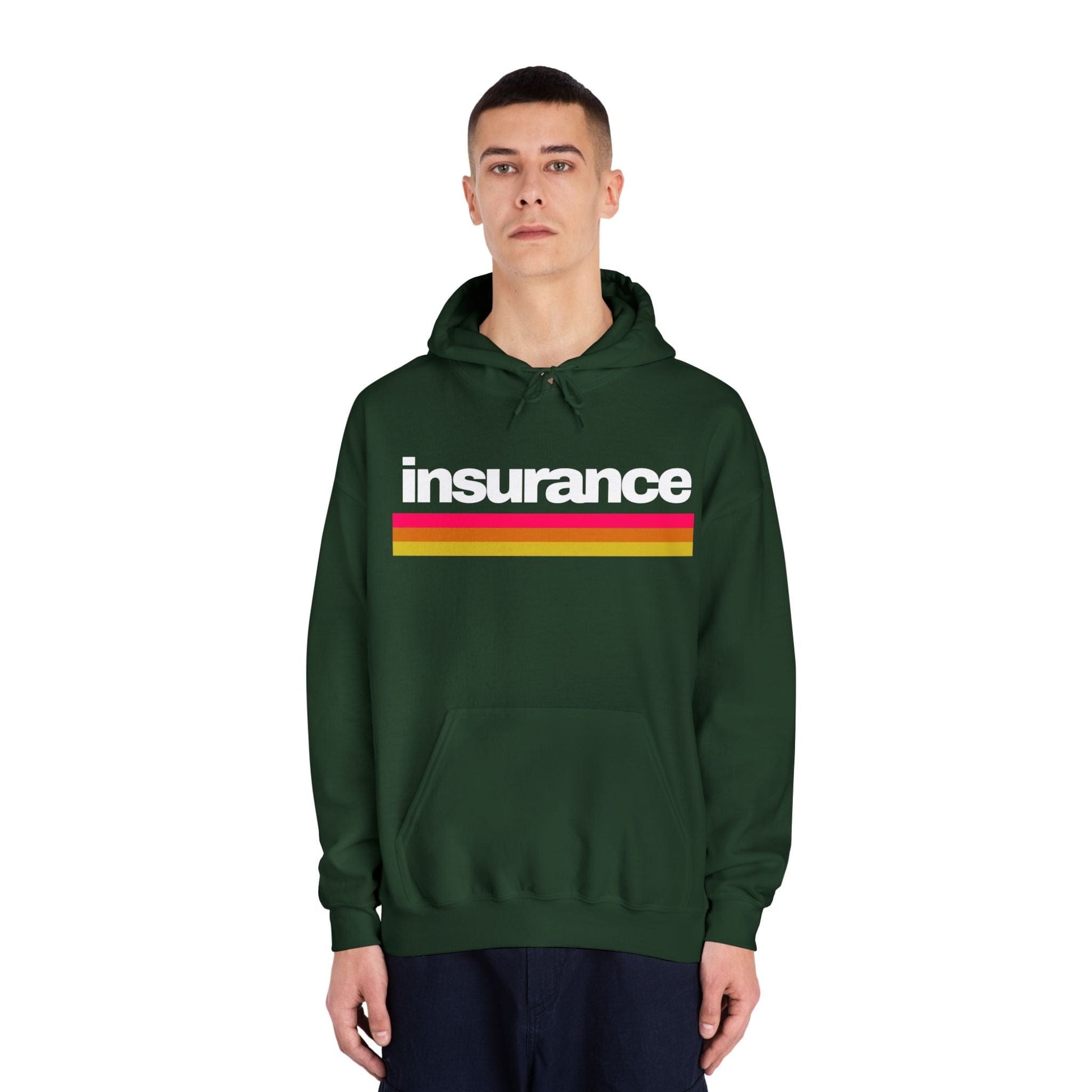 Printify Hoodie Vintage Insurance Retro Style Hoodie - Unisex DryBlend® Sweatshirt