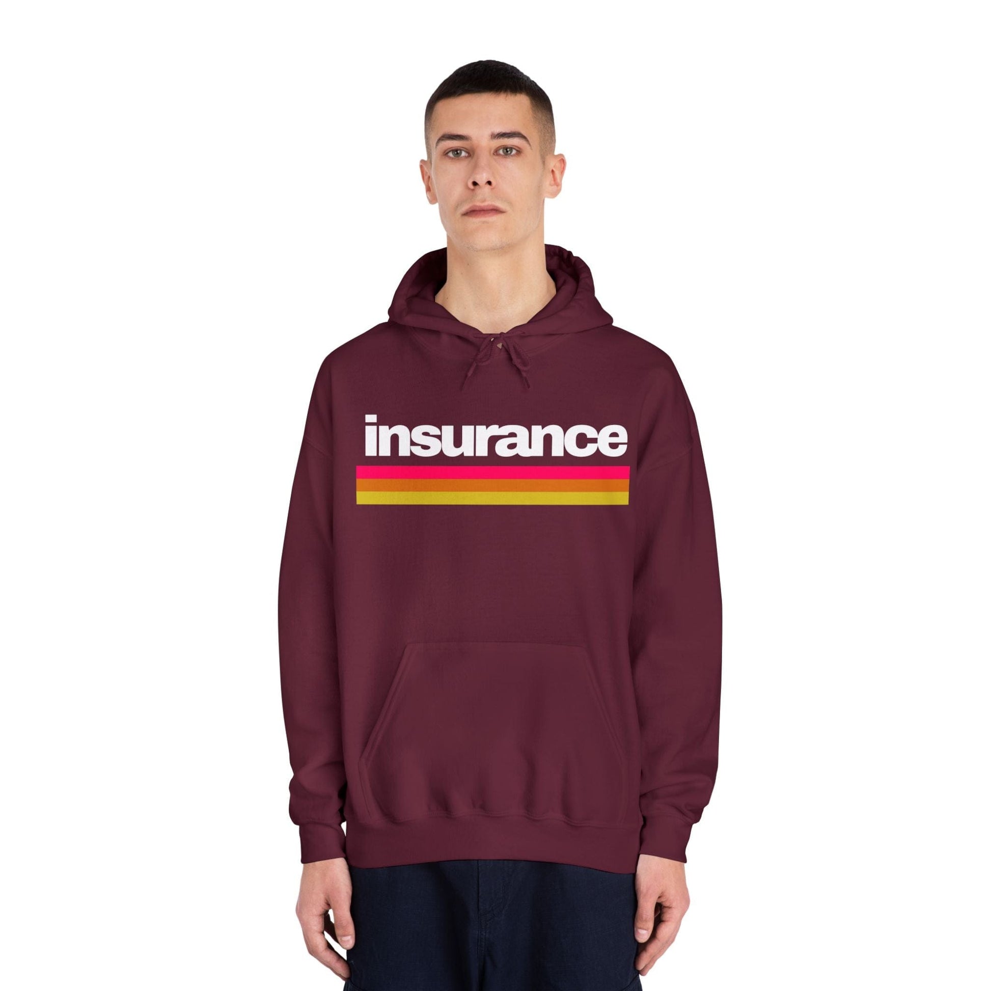 Printify Hoodie Vintage Insurance Retro Style Hoodie - Unisex DryBlend® Sweatshirt