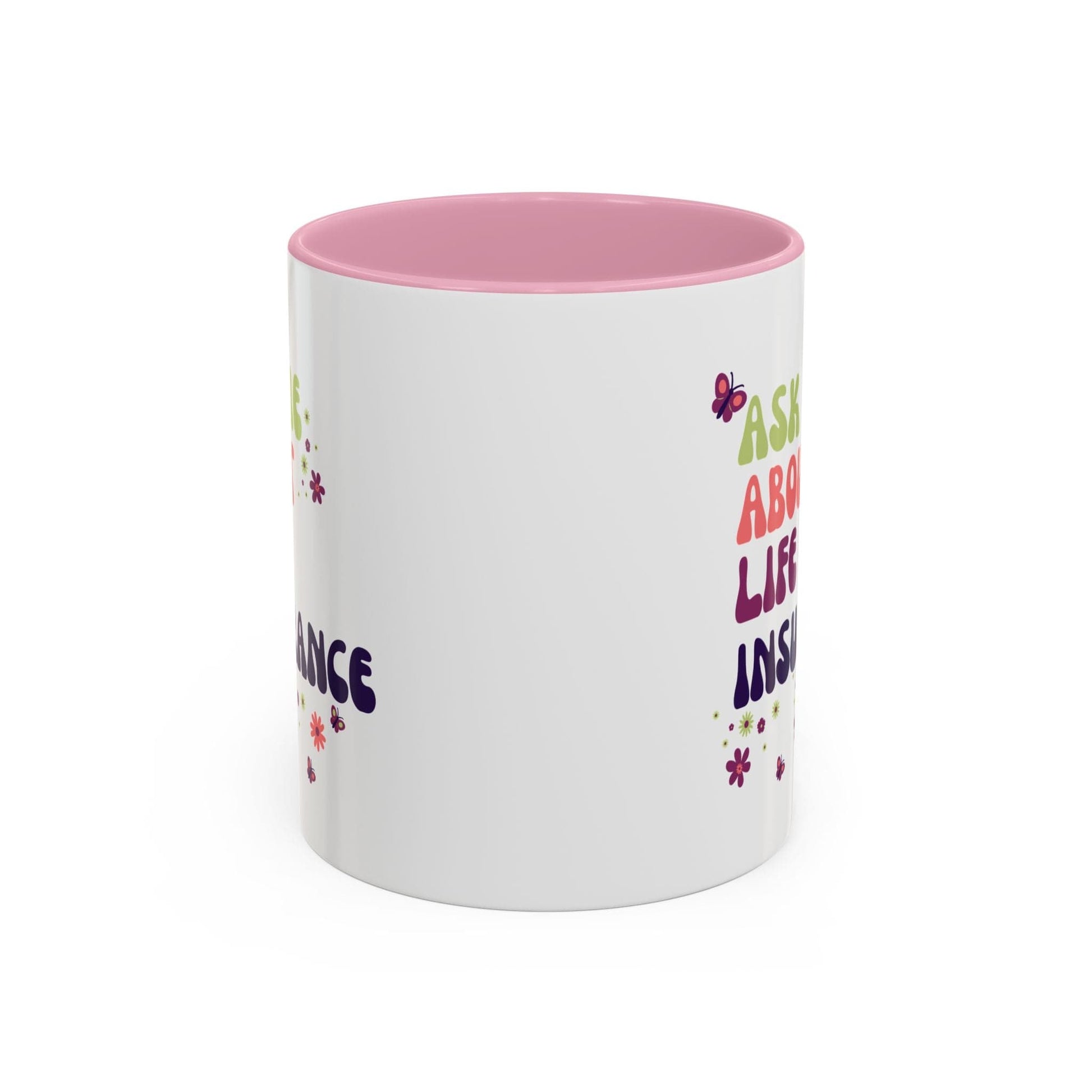 Printify Mug Ask me about Life Insurance Sales Colorful Agent Mug