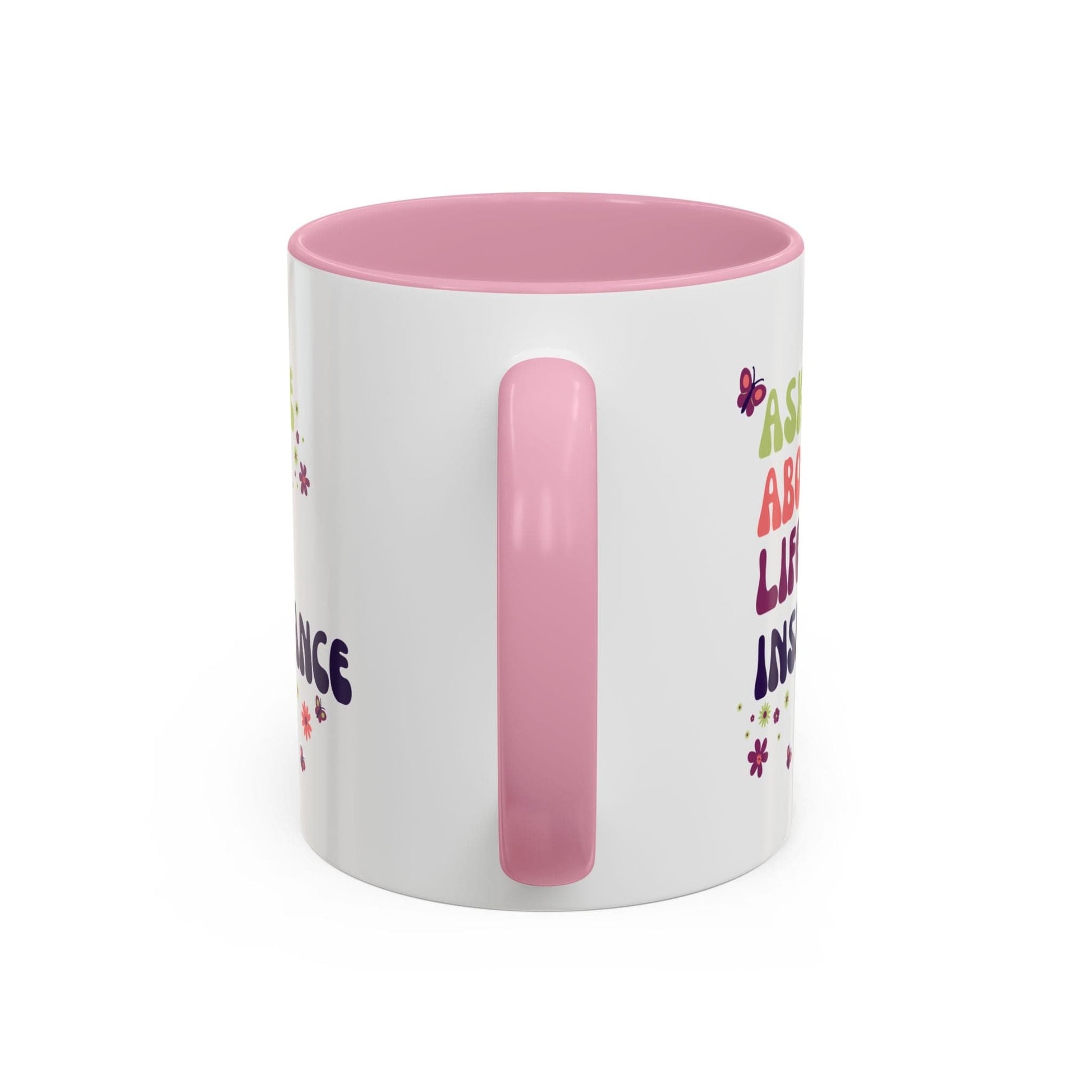 Printify Mug Ask me about Life Insurance Sales Colorful Agent Mug