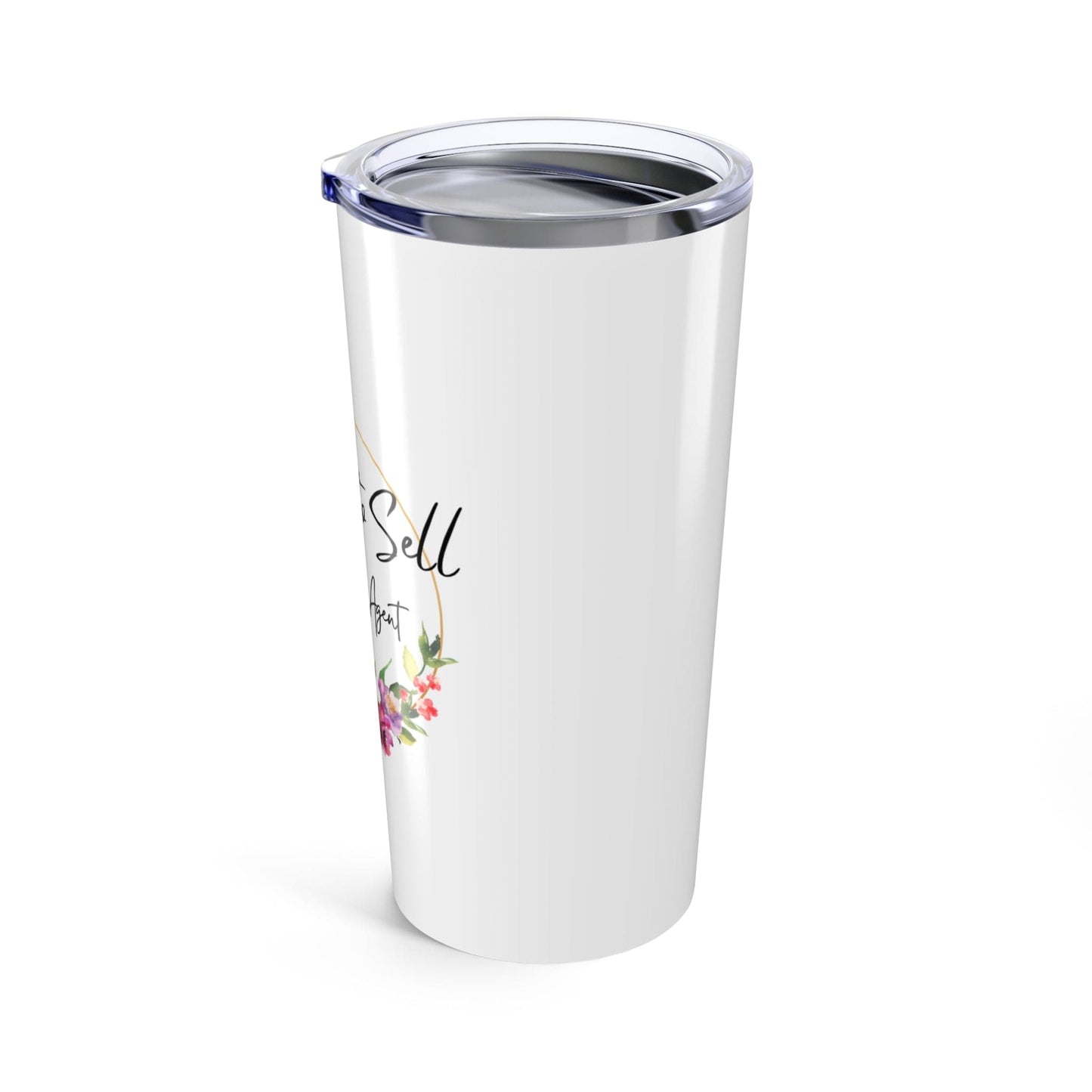 Printify Mug 20oz Floral Design Licensed to Sell Insurance Agent Tumbler 20oz