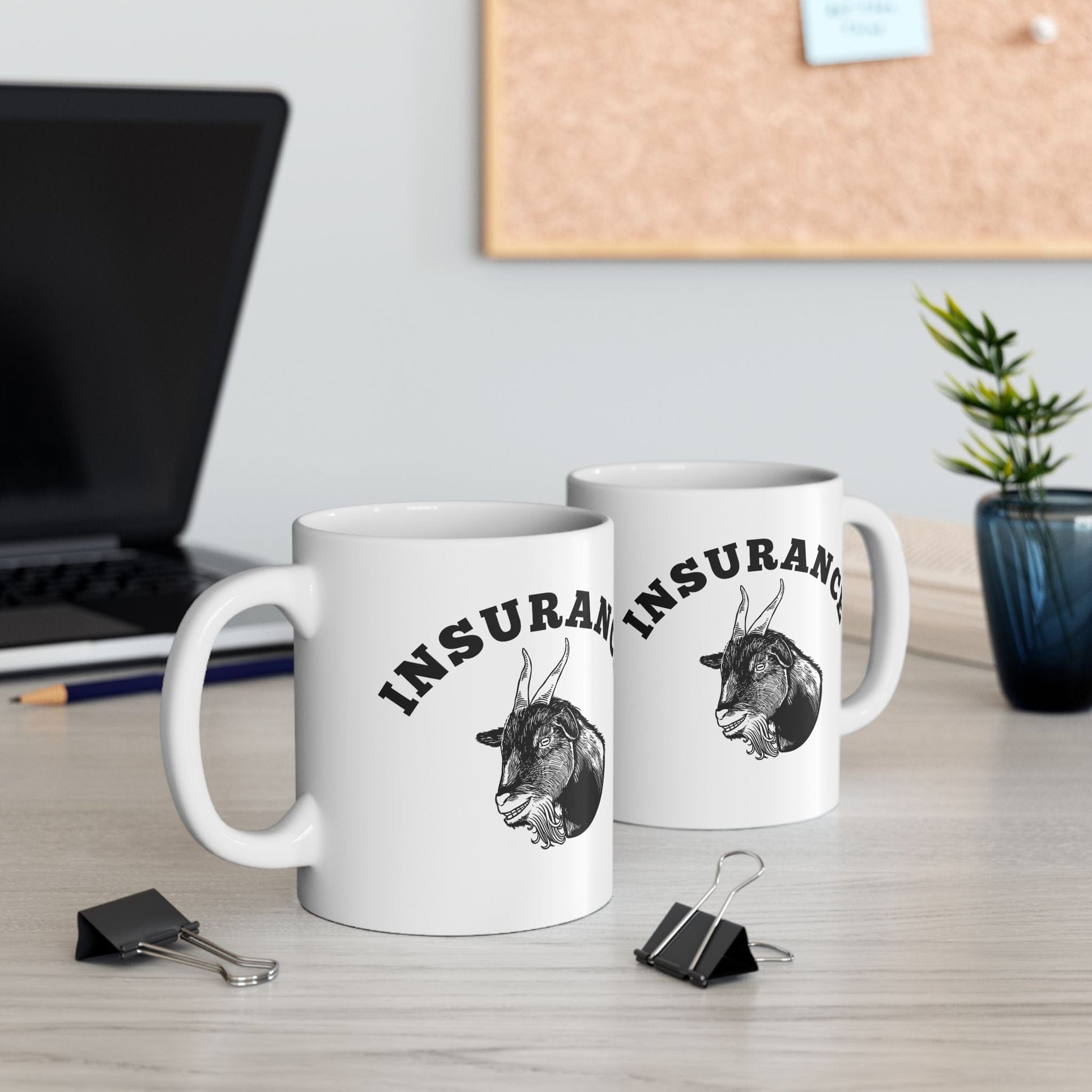Printify Mug Goat of Insurance Ceramic Mug, (11oz, 15oz)