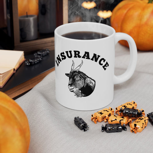 Printify Mug 11oz Goat of Insurance Ceramic Mug, (11oz, 15oz)
