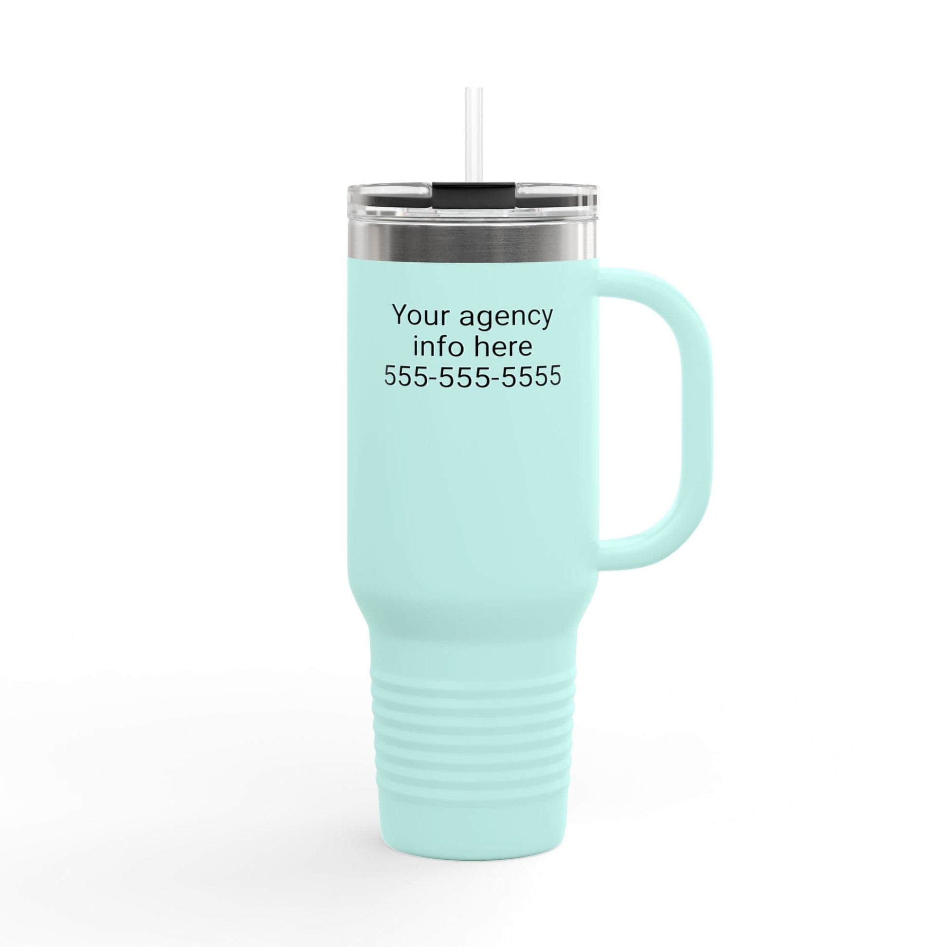 Printify Mug I love insurance personalized agency Insulated Travel Mug, 40oz