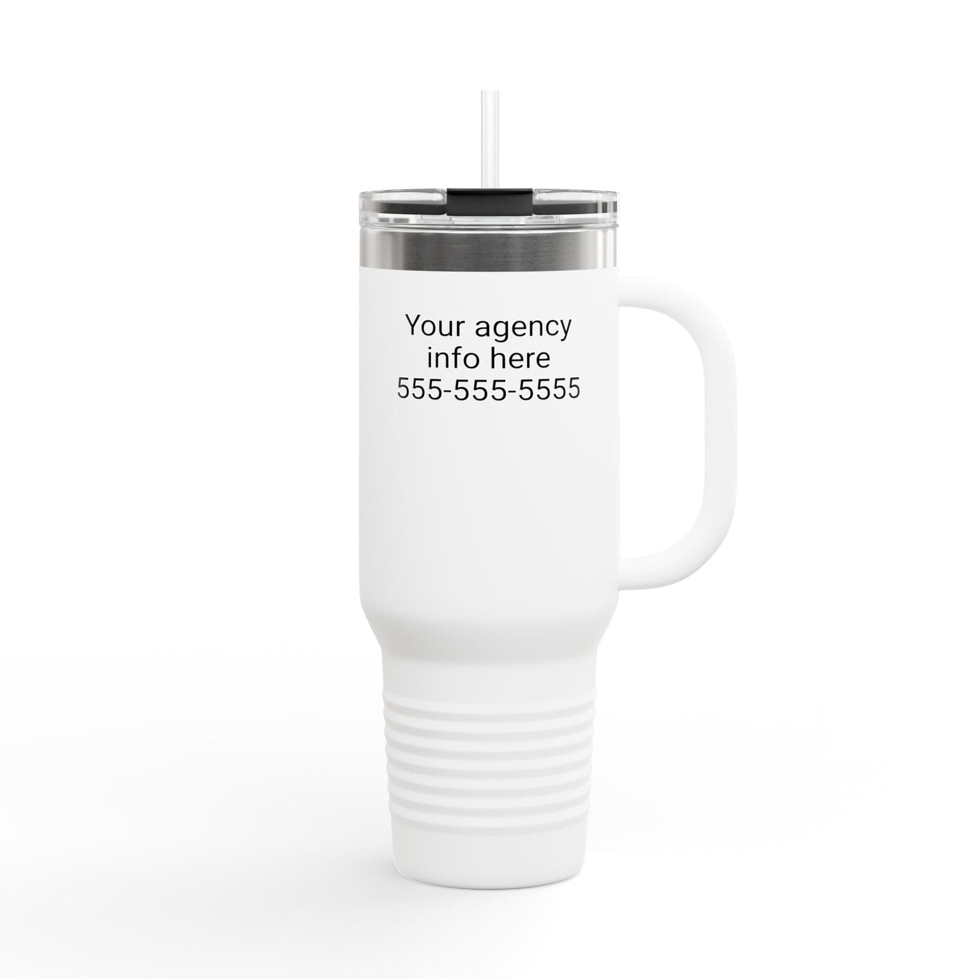 Printify Mug I love insurance personalized agency Insulated Travel Mug, 40oz