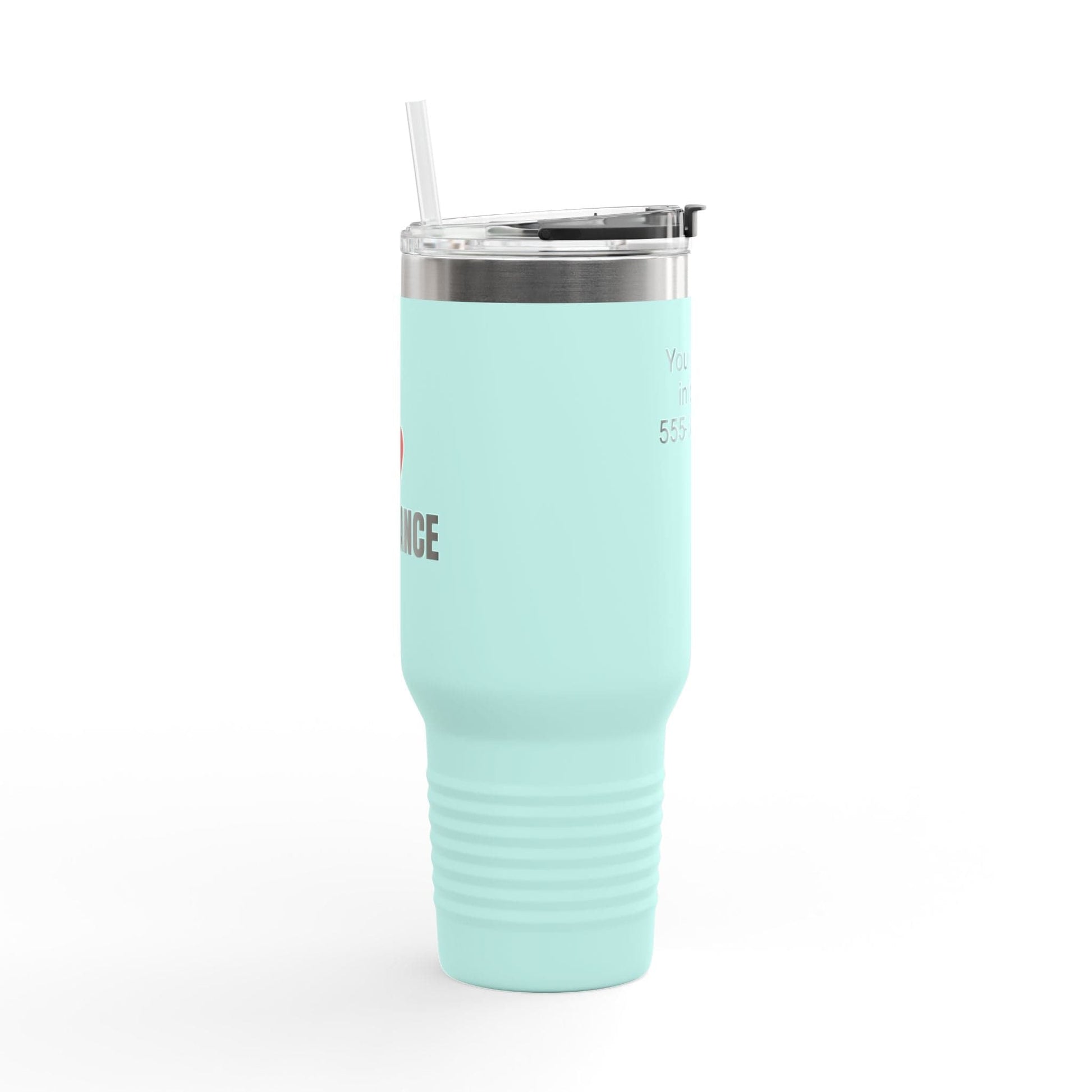 Printify Mug 40oz / Teal I love insurance personalized agency Insulated Travel Mug, 40oz