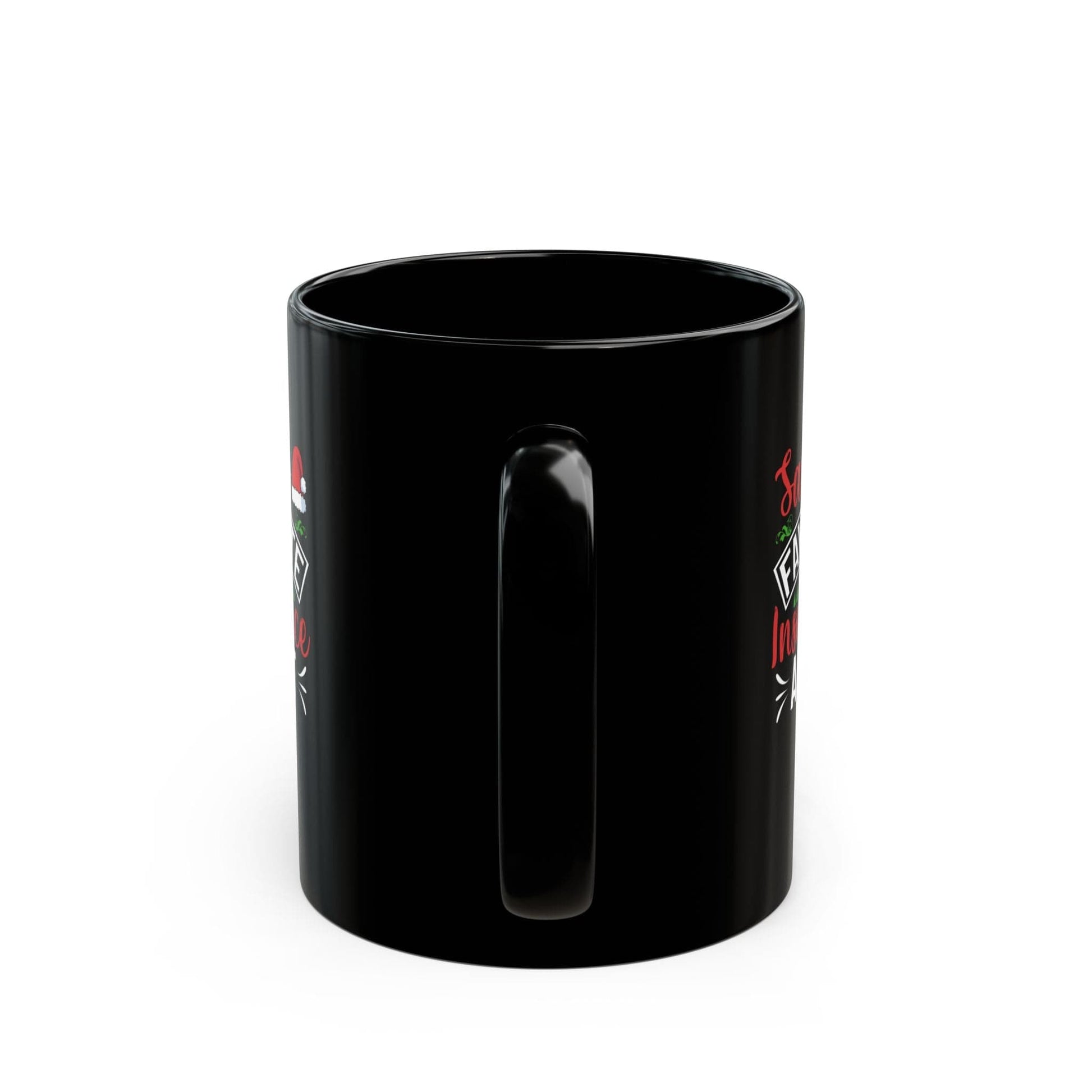 Printify Mug 11oz Santas Favorite Insurance Agent Black Coffee Mug  Holiday Gift