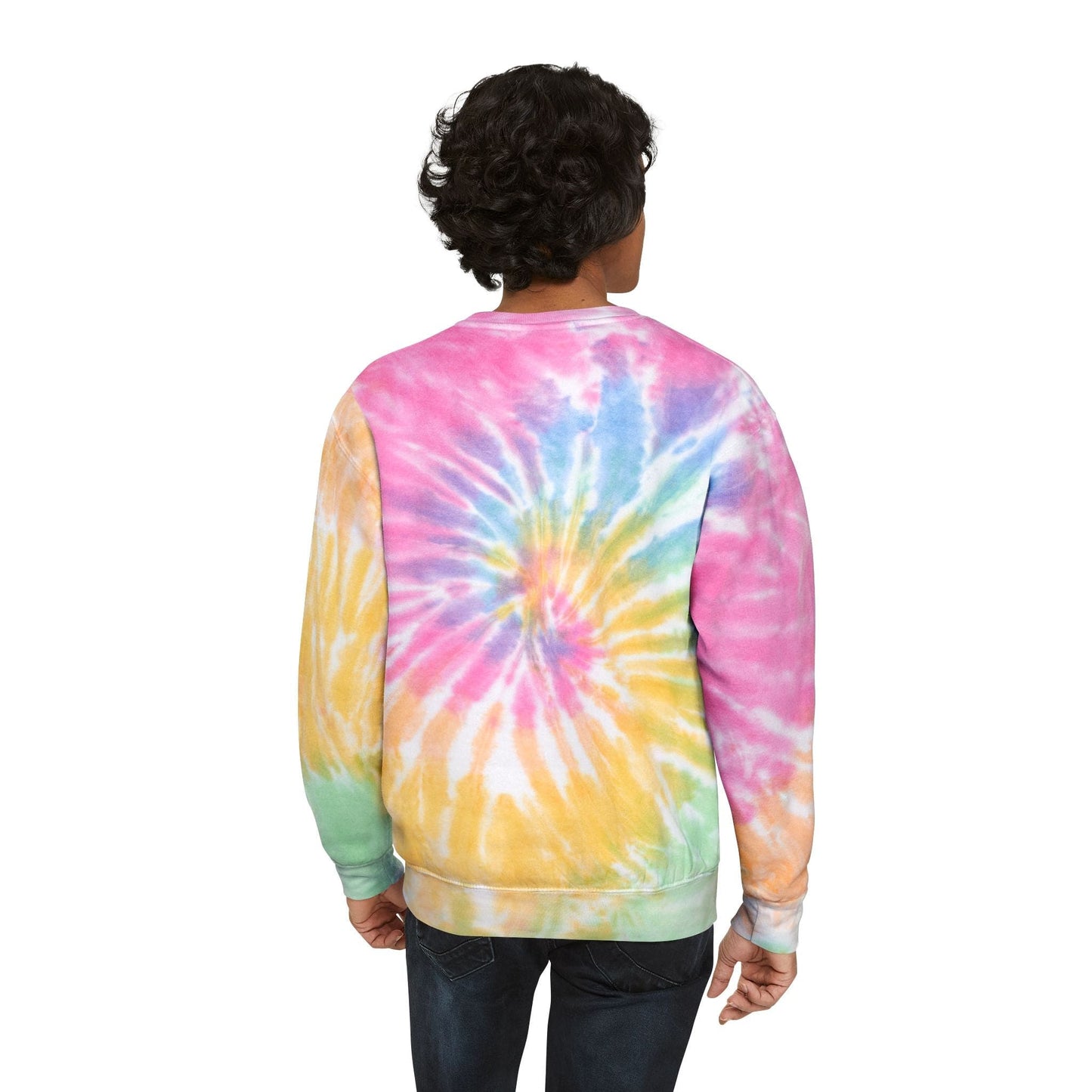 Printify Sweatshirt Go Fund Me is not Life Insurance Unisex Tie-Dye Sweatshirt