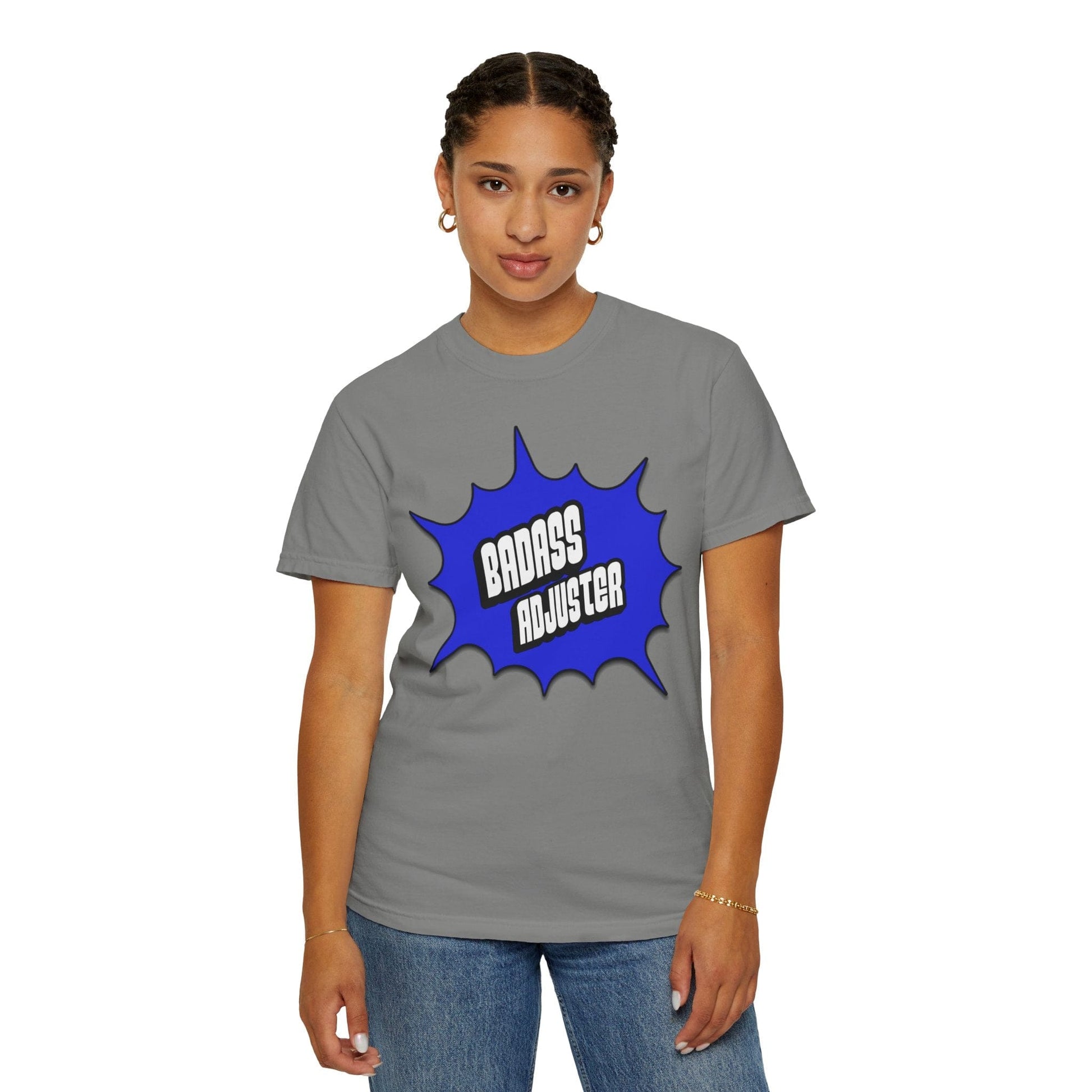 Printify T-Shirt Badass Adjuster Comic Book Style Unisex Garment-Dyed T-Shirt