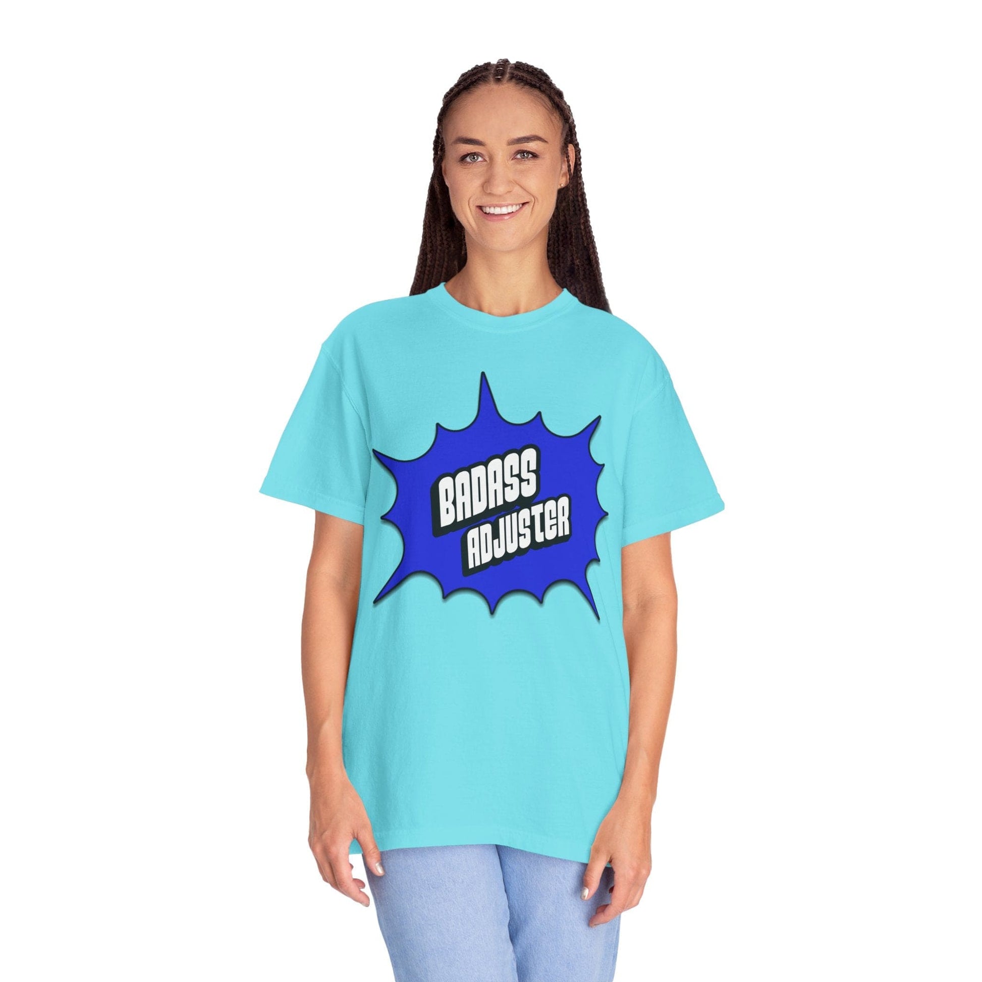 Printify T-Shirt Badass Adjuster Comic Book Style Unisex Garment-Dyed T-Shirt