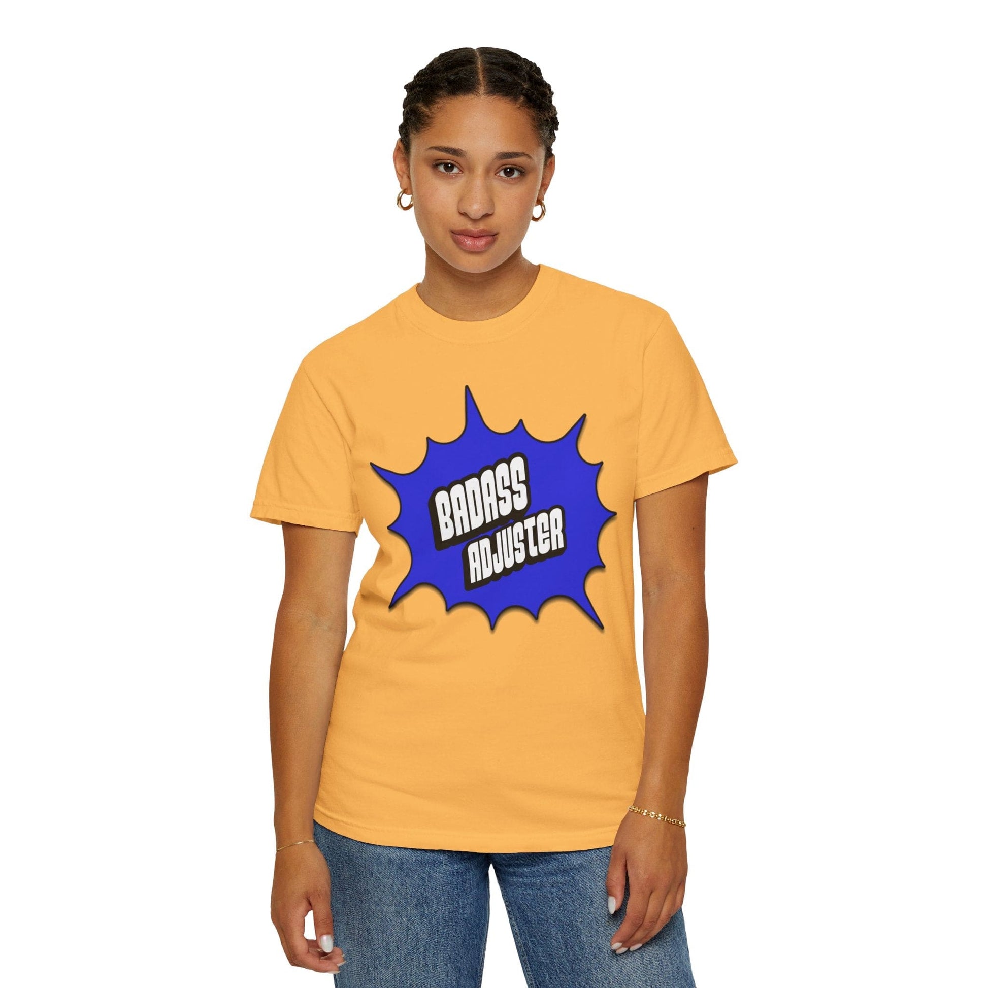 Printify T-Shirt Badass Adjuster Comic Book Style Unisex Garment-Dyed T-Shirt