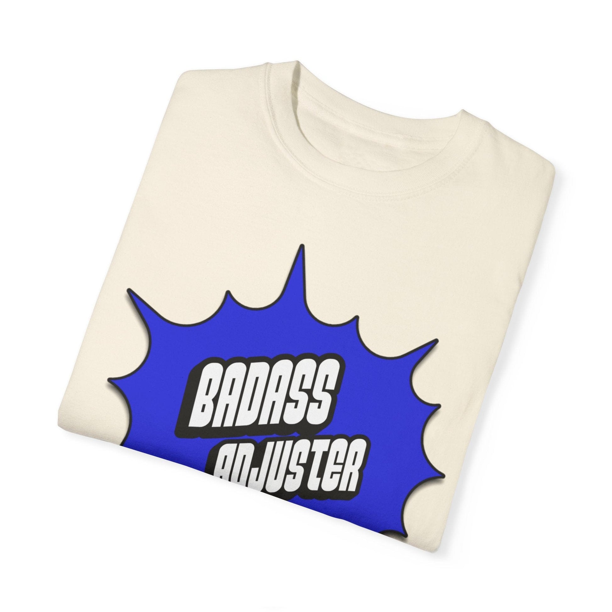 Printify T-Shirt Badass Adjuster Comic Book Style Unisex Garment-Dyed T-Shirt