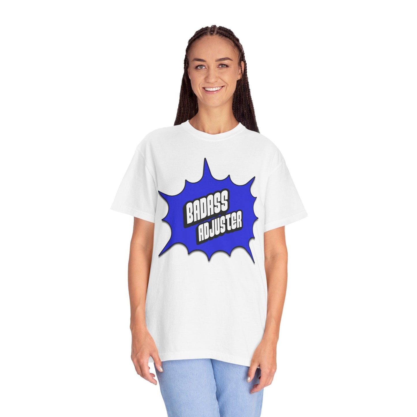 Printify T-Shirt Badass Adjuster Comic Book Style Unisex Garment-Dyed T-Shirt