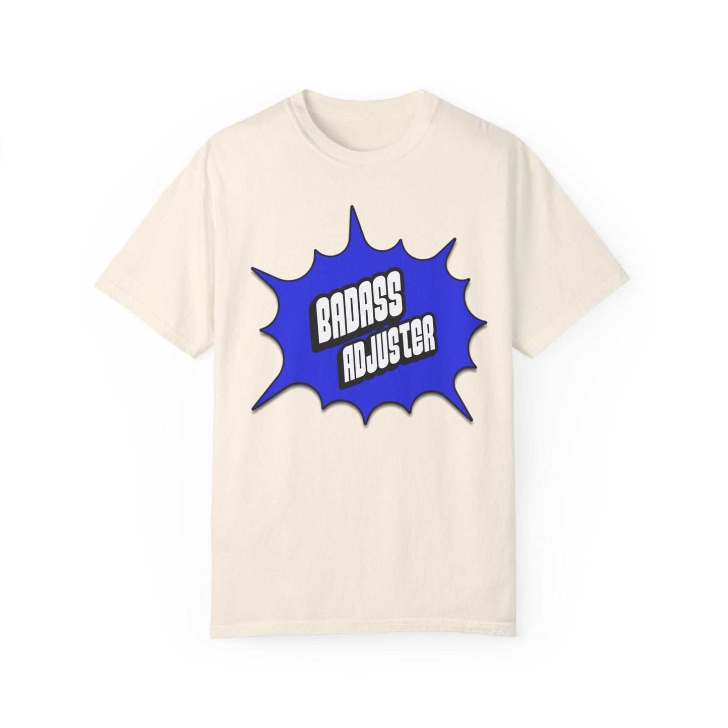 Printify T-Shirt Ivory / S Badass Adjuster Comic Book Style Unisex Garment-Dyed T-Shirt