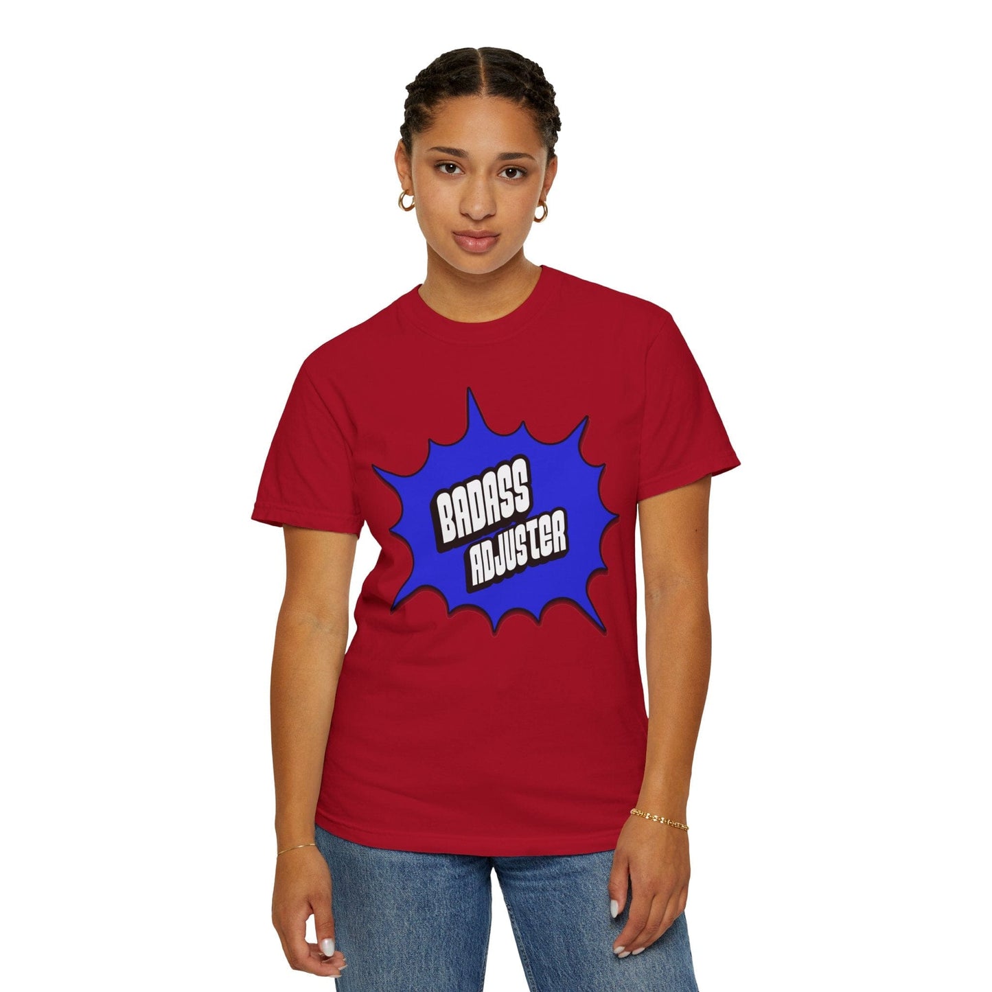 Printify T-Shirt Badass Adjuster Comic Book Style Unisex Garment-Dyed T-Shirt