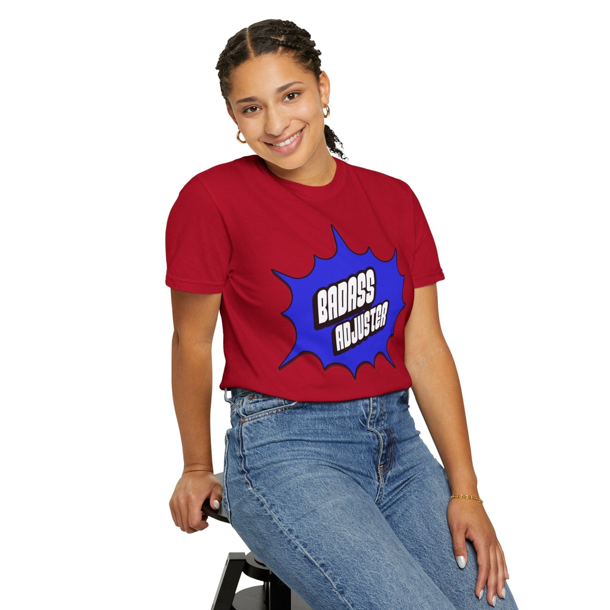 Printify T-Shirt Badass Adjuster Comic Book Style Unisex Garment-Dyed T-Shirt