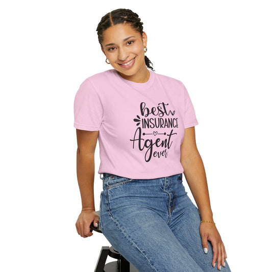 Printify T-Shirt Best Insurance Agent Ever T Shirt Pastel Comfort Colors Short Sleeve Womens