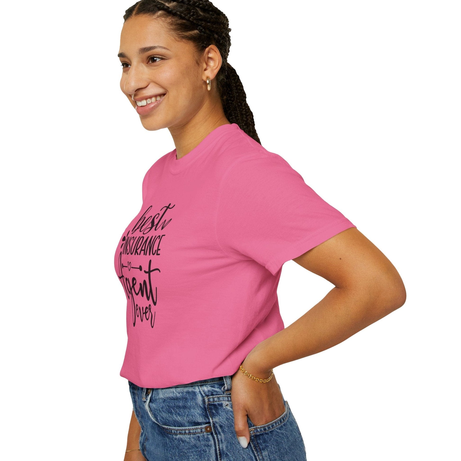 Printify T-Shirt Best Insurance Agent Ever T Shirt Pastel Comfort Colors Short Sleeve Womens