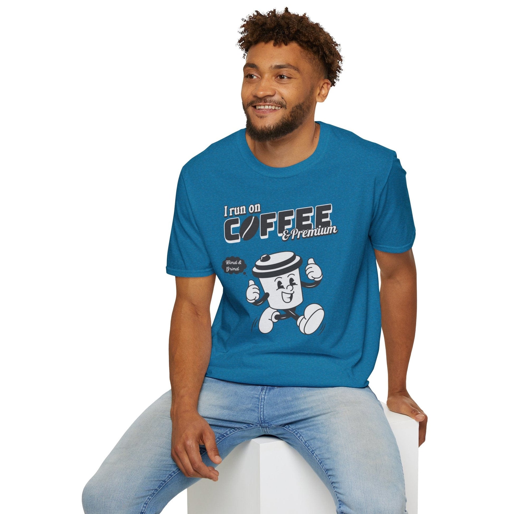 Printify T-Shirt Insurance agents run on coffee and premium retro vintage t shirt soft heathered