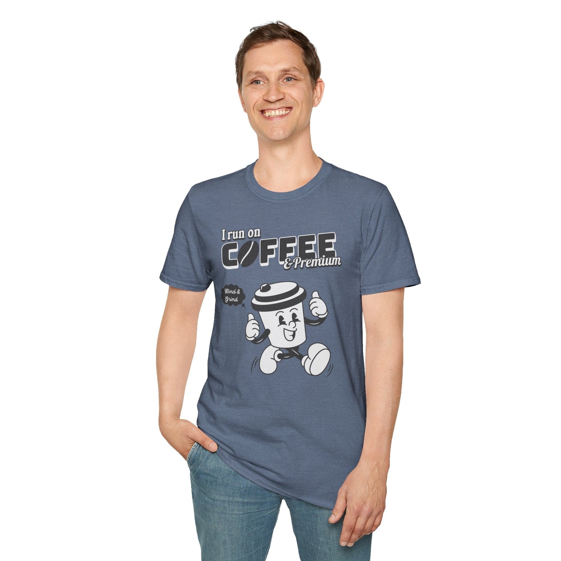 Printify T-Shirt Insurance agents run on coffee and premium retro vintage t shirt soft heathered