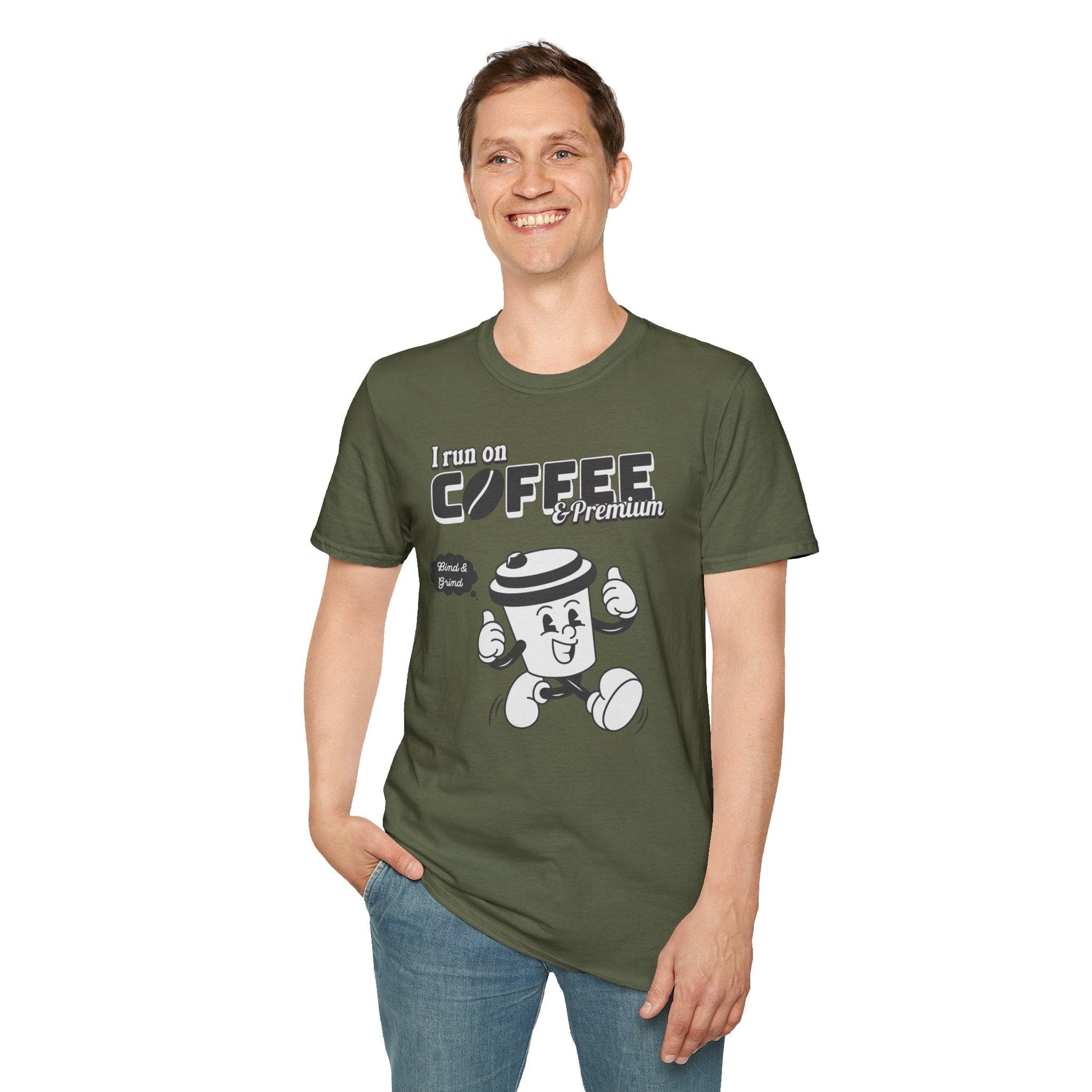 Printify T-Shirt Insurance agents run on coffee and premium retro vintage t shirt soft heathered