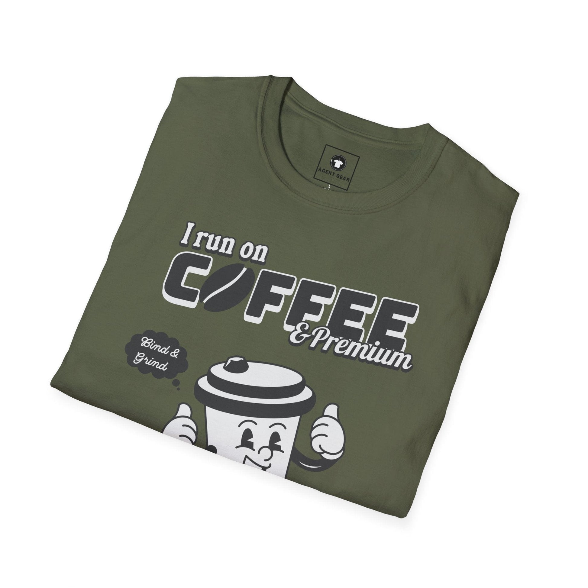 Printify T-Shirt Insurance agents run on coffee and premium retro vintage t shirt soft heathered