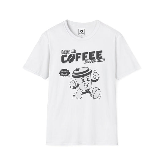 Printify T-Shirt XS / White Insurance agents run on coffee and premium retro vintage t shirt soft heathered